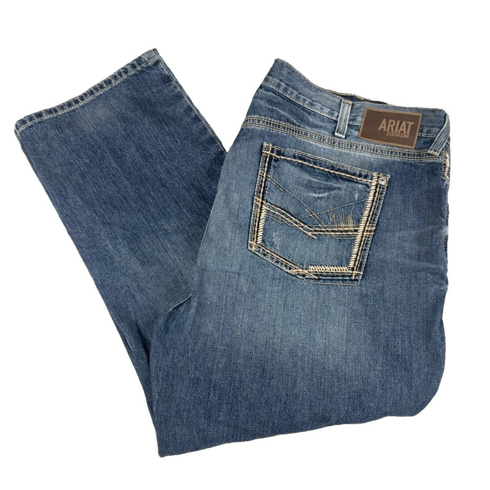 Ariat M5 Ridgeline Jeans Mens 44x30 Gambler Straight Leg Western Cowboy 10012703